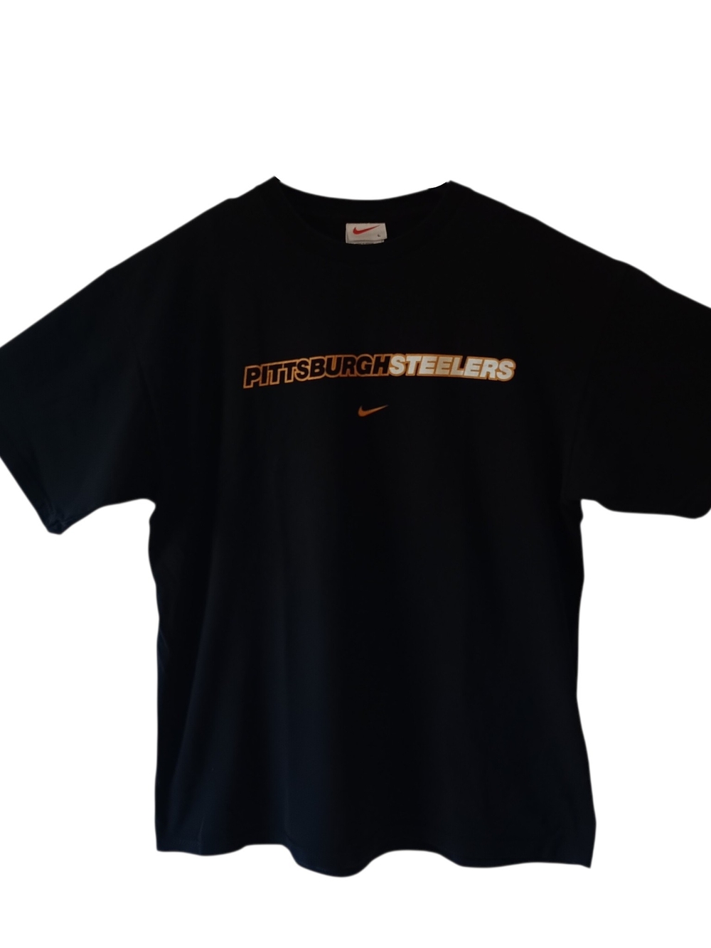 Nike Pittsburgh Steelers men's black short-sleeve graphic t-shirt size L